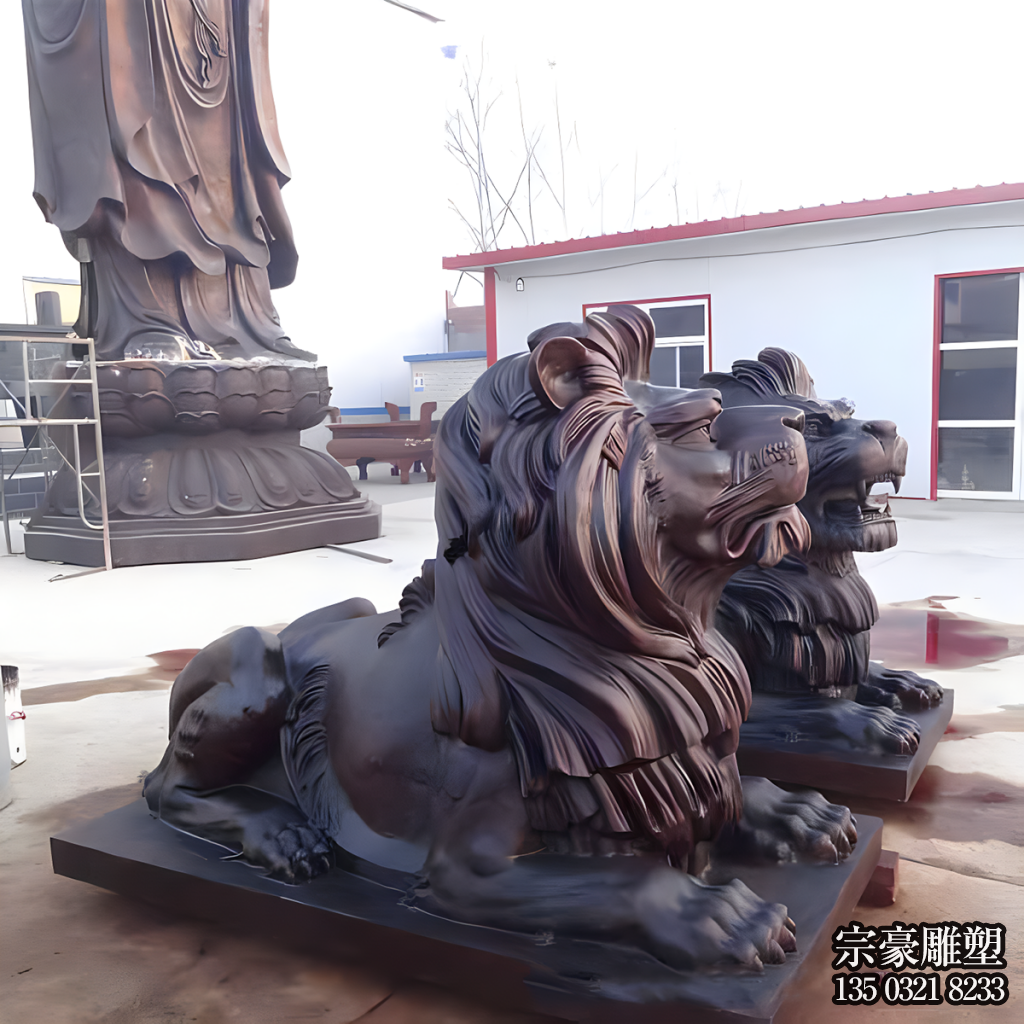 匯豐爬獅子，鑄銅看門獅子銅雕